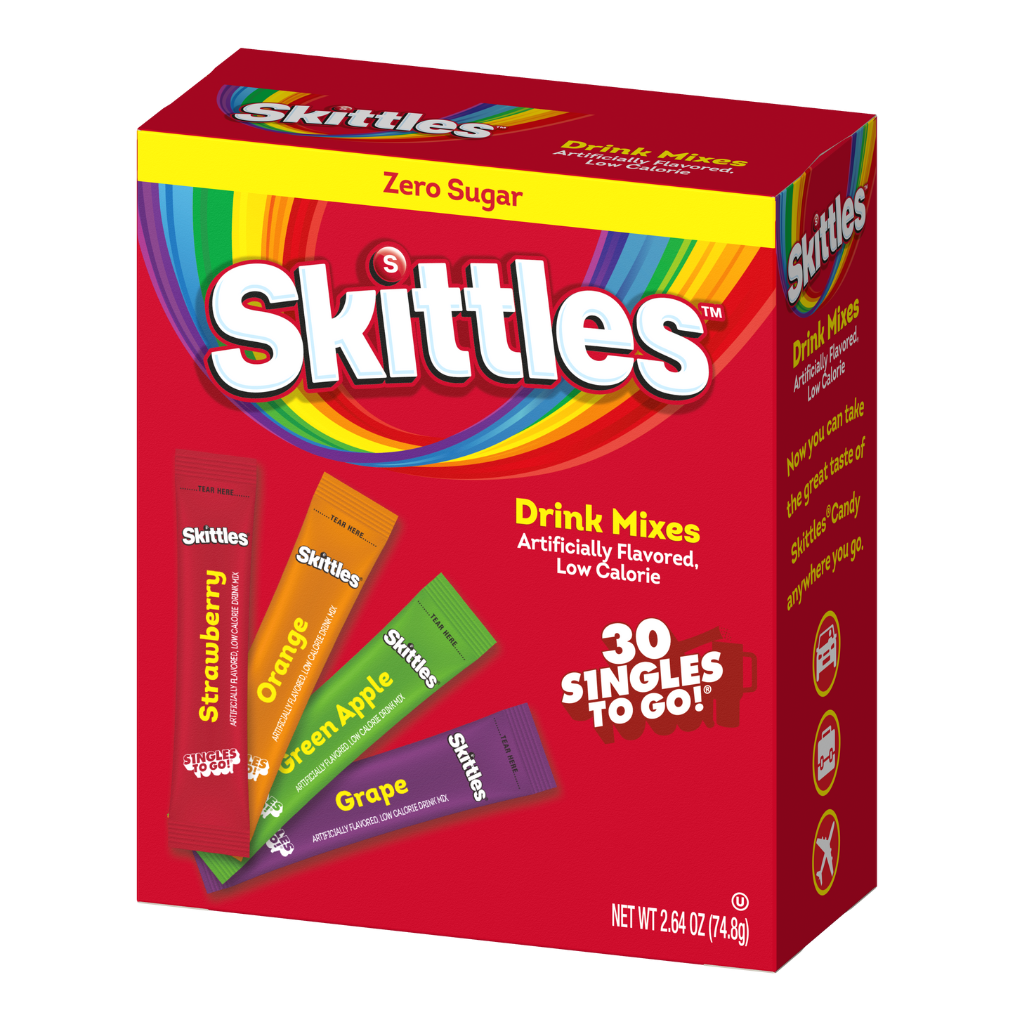 Skittles Drink Mix Singles to Go Flavors