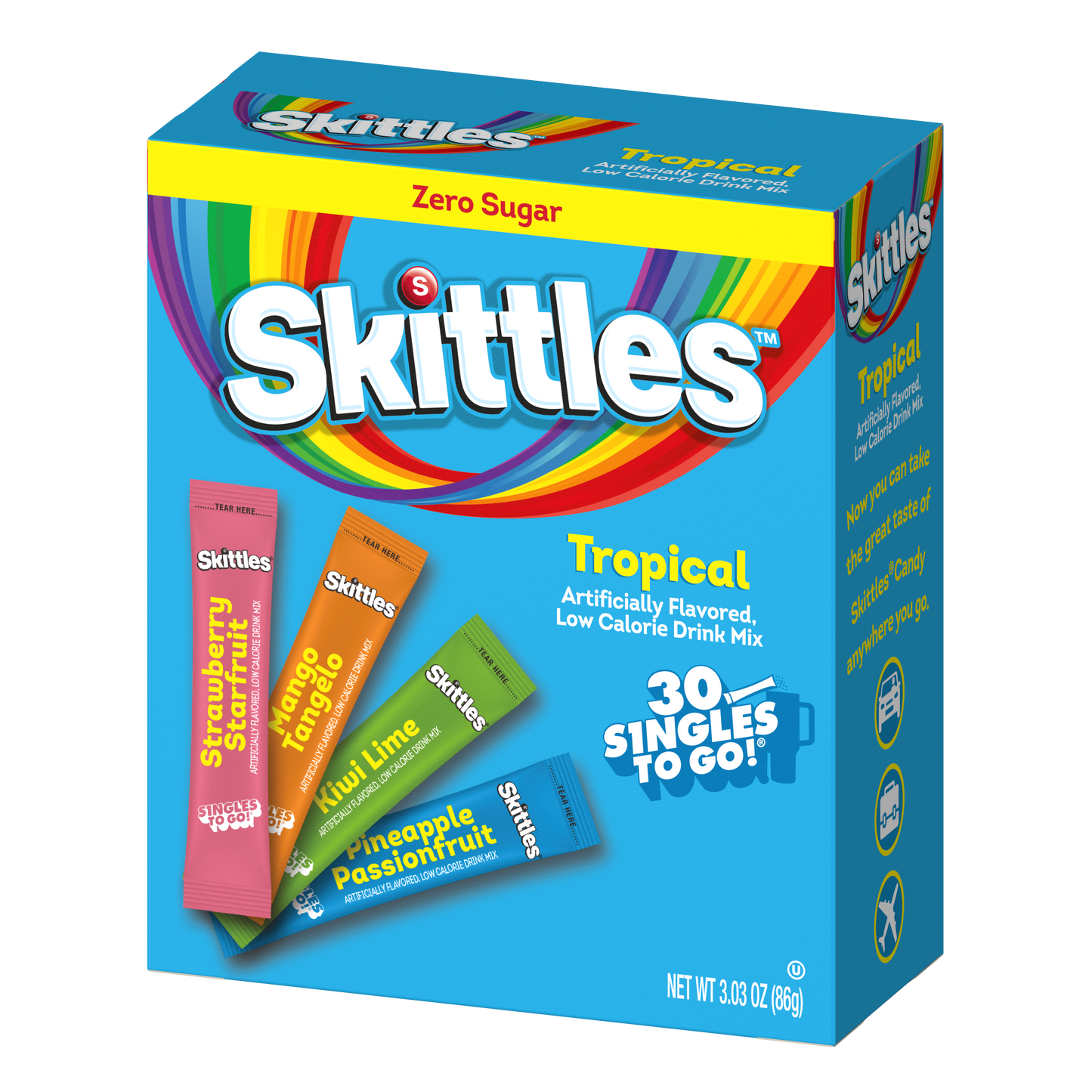 Skittles Drink Mix Singles to Go Flavors