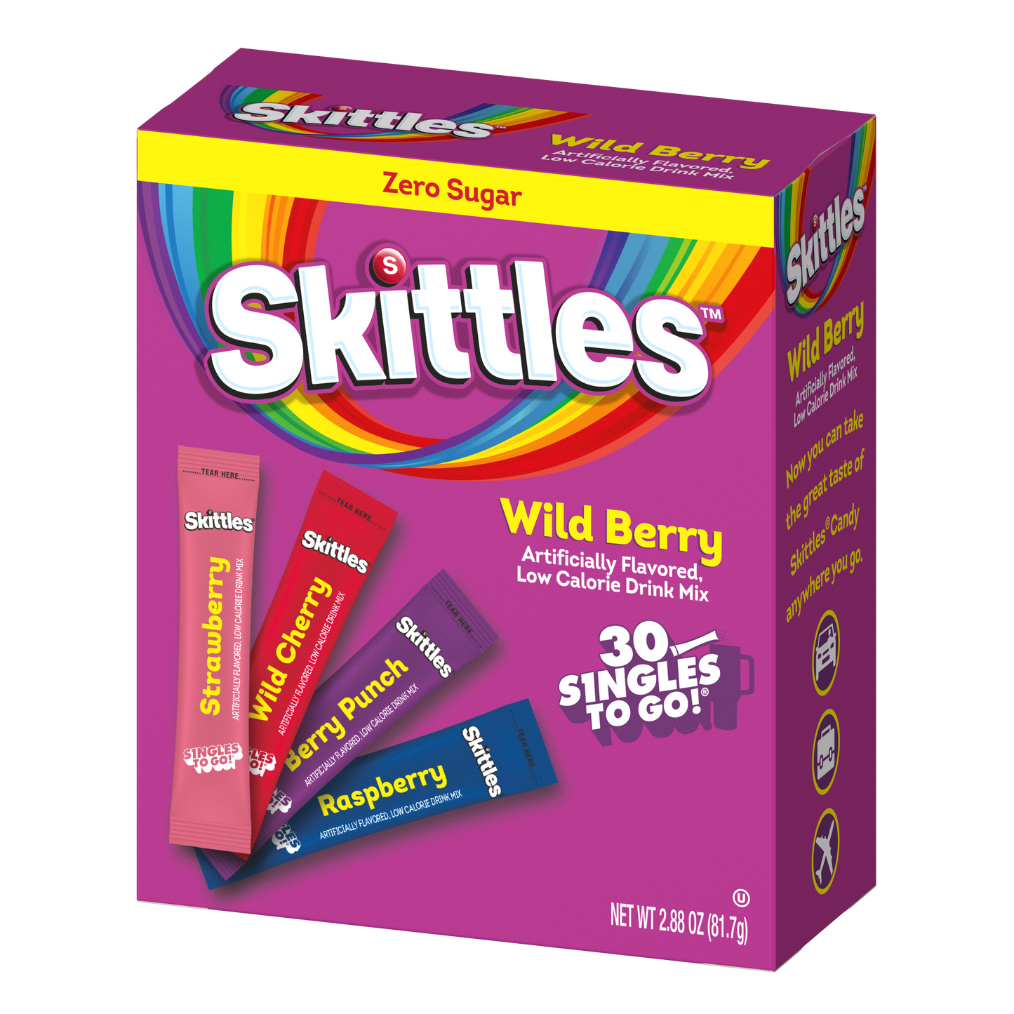Skittles Drink Mix Singles to Go Flavors