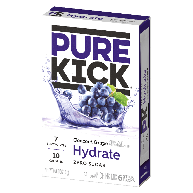 Pure Kick Concord Grape, Concord Grape Drink, Concord Grape Hydrate, Concord Grape powdered Drink mix