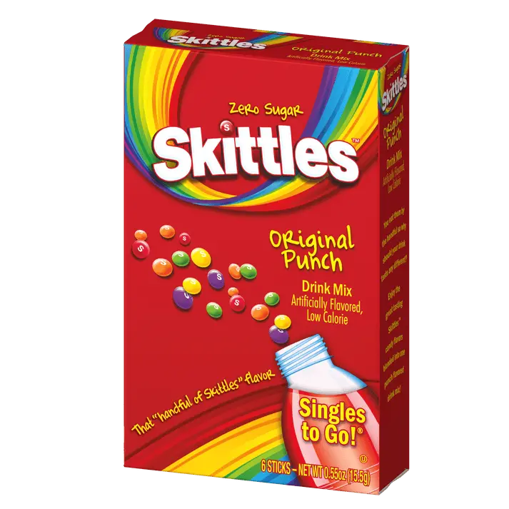 Skittles Original Punch, Skittles Punch, Skittles drink, skittles drink mix, skittles powdered drink mix