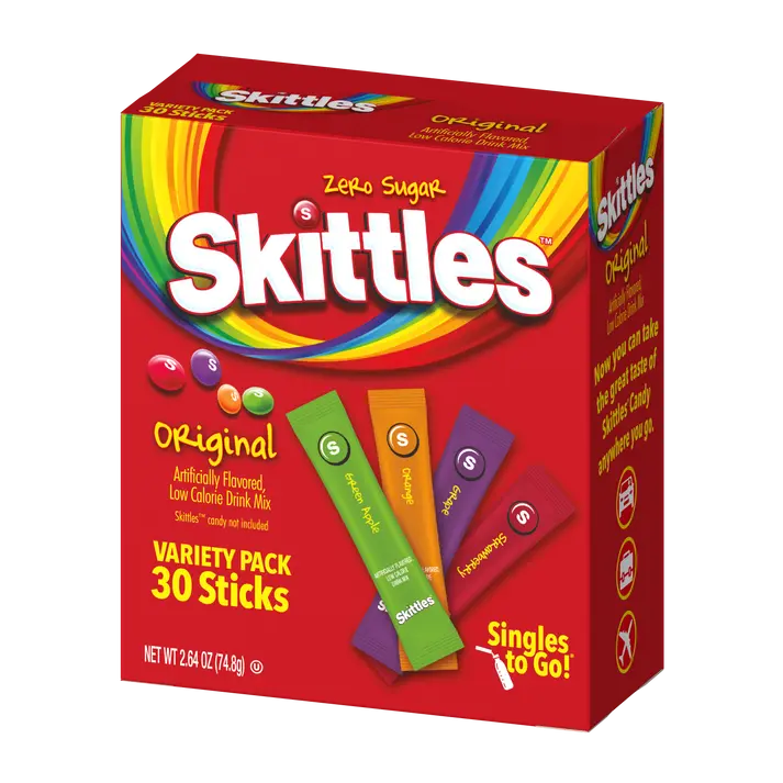 Skittles - Singles To Go Skittles, Singles to Go Skittles, Skittles Drink Mix, Skittles Flavored Water, Skittles Drink Mix Packets