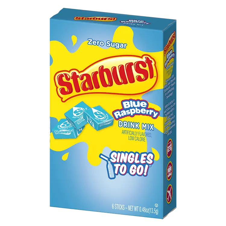 Blue Raspberry, Blue Raspberry STG Blue Raspberry Singles to Go, Raspberry Singles to Go, Starburst Blue Raspberry Singles to Go