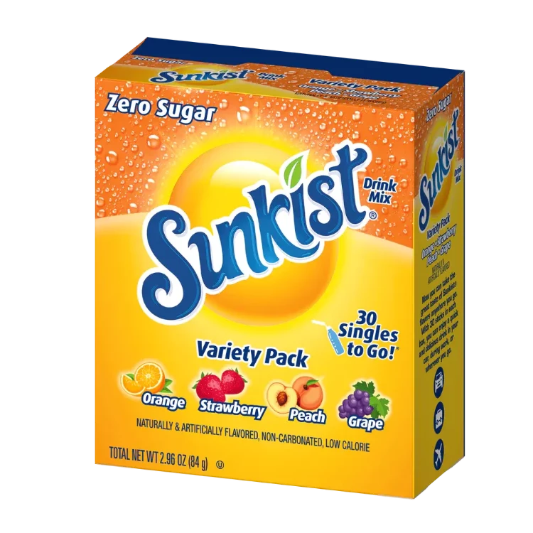 Sunkist singles to go variety pack 40 ct, sunkist singles to go, sunkist variety pack, stg drinks, singles to go drink mix variety pack, sunkist singles to go variety pack, sunkist soda singles to go, sunkist soda drink mix, sunkist soda drink mix variety packs