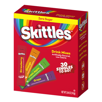 Skittles Drink Mix Singles to Go Flavors