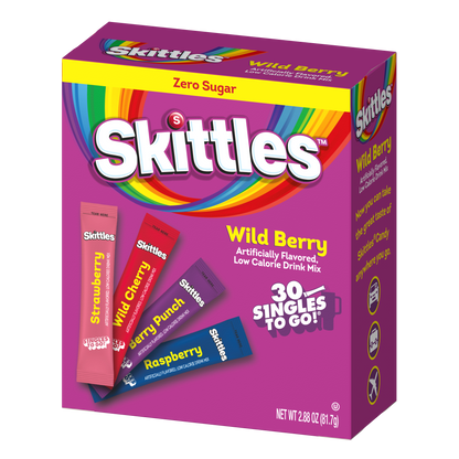 Skittles Drink Mix Singles to Go Flavors