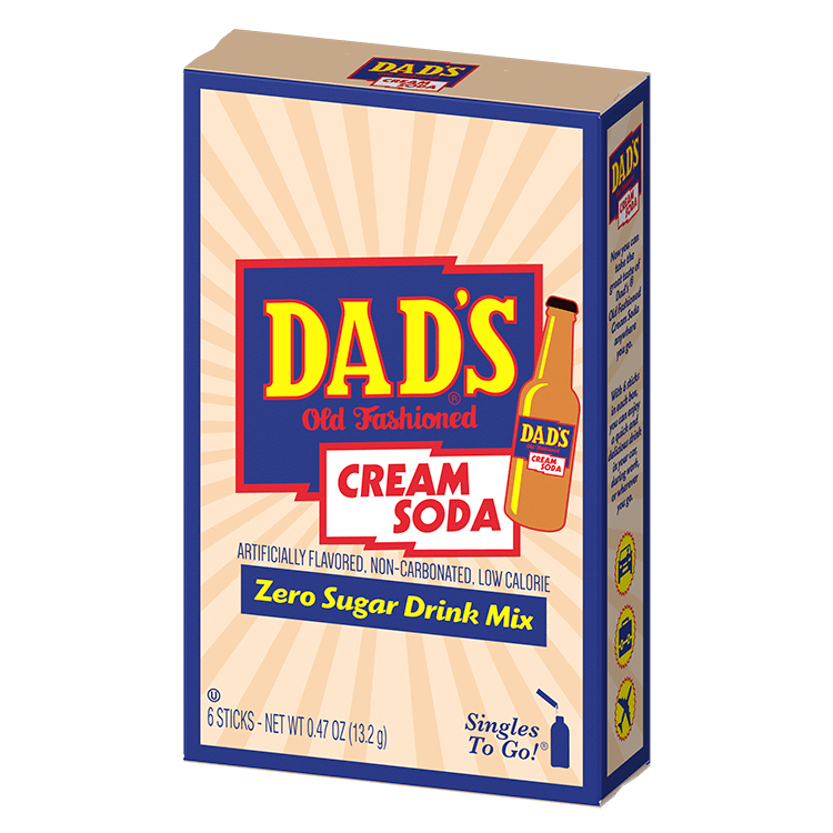 Dad’s Old Fashioned Soda Singles to Go , Dad's Cream Soda, Cream soda, cream soda drink mix, cream soda powdered drink mix, Dad's cream soda singles to go, cream soda brands, cream soda mixed drinks, cream soda mixed drinks non alcoholic