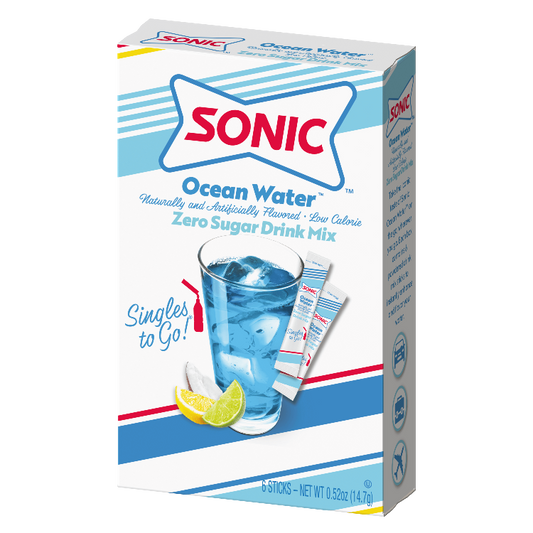 Sonic Ocean Water Drink Mix, Ocean Water Powdered Drink Mix, Sonic zero sugar ocean water drink mix, Ocean water Singles to Go, Sonic Ocean Water Singles to Go 