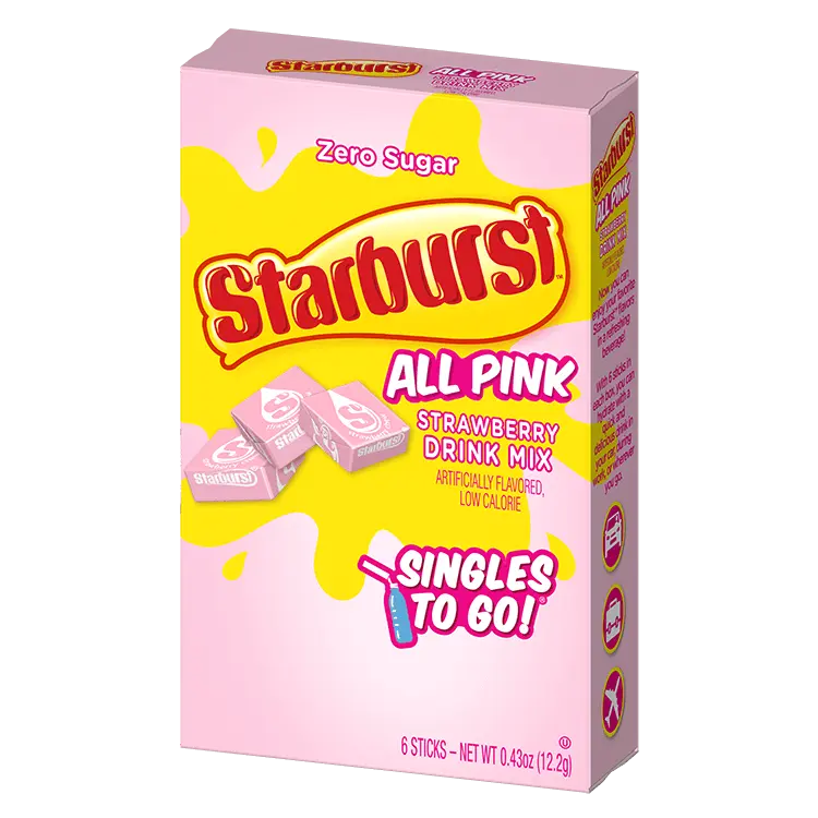 Starburst drink mix, strawberry starburst drink, starburst strawberry flavored water, starburst strawberry drink mix