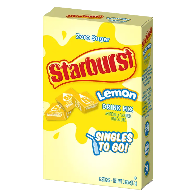 Starburst Lemon flavor for water, lemon flavor for water, lemon flavored drink mix